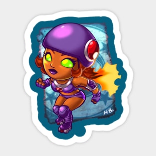 Superhero Roller Derby Starfire Sticker